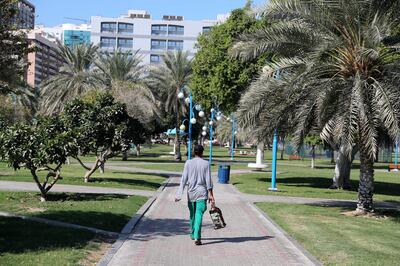 Abu Dhabi, United Arab Emirates - December 13, 2018: Al Khalidiya Park, Al Khaleej Al Arabi Street. Pictures of different parks all over Abu Dhabi. Thursday the 13th of December 2018 in Abu Dhabi. Chris Whiteoak / The National