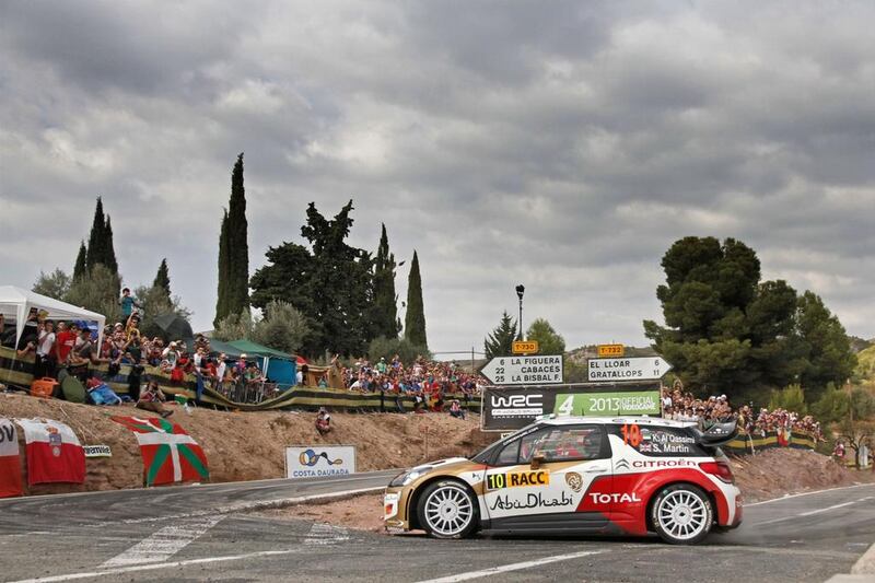 Sheikh Khalid Al Qassimi just missed out on a top 10 finish at Rally Spain, coming in 11th in his Abu Dhabi Citroën DS3.  Courtesy World Rally Championship 2013