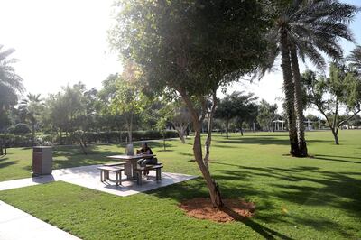 Abu Dhabi, United Arab Emirates - December 13, 2018: Al Umm Al Emarat Park, 15th Street, Mushrif Area. Pictures of different parks all over Abu Dhabi. Thursday the 13th of December 2018 in Abu Dhabi. Chris Whiteoak / The National