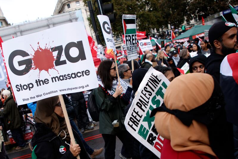 It came as protesters worldwide on Friday demanded an end to Israel's bombardment of Gaza. AP 
