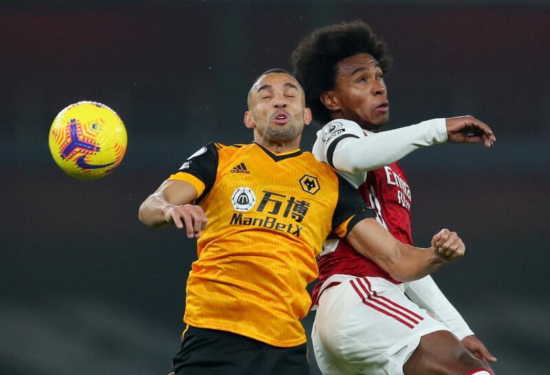 Fernando Marcal, 7 – The left-back capped a composed performance with a pivotal header to see off Saka's dangerous cross as Arsenal lay siege to the Wolves penalty area late on, after he had earlier picked out Neto with a smart ball down the line. Reuters