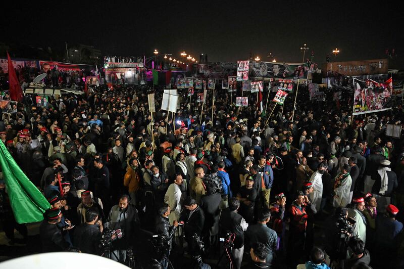 PPP supporters first assembled in the eastern city of Lahore, capital of Punjab province, on Sunday and took to the road. AFP