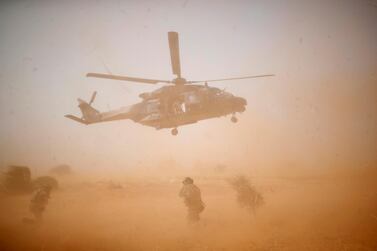 A French NH90 Caiman military helicopter during Operation Barkhane in Ndaki, Mali. Reuters