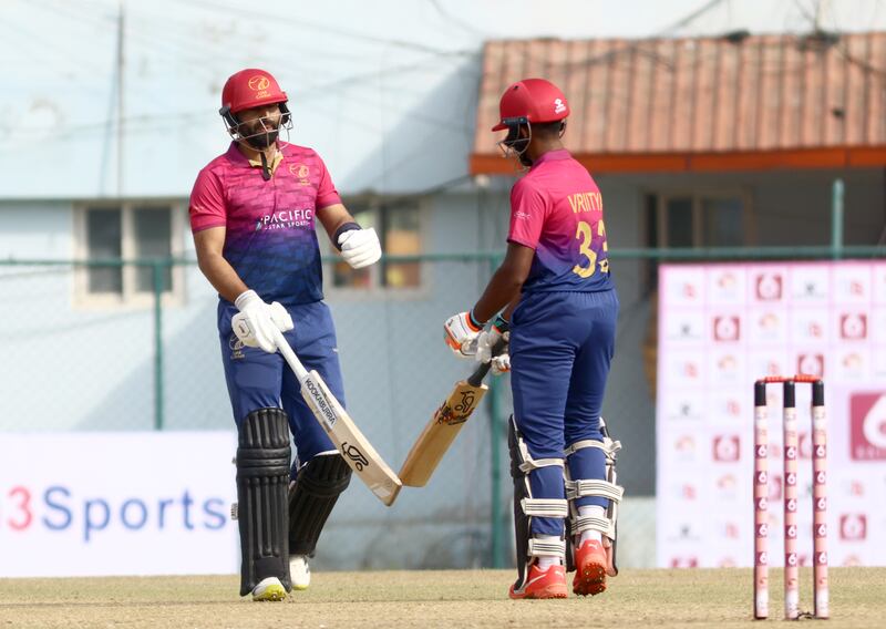 UAE's Muhammad Waseem and Vriitya Aravind.