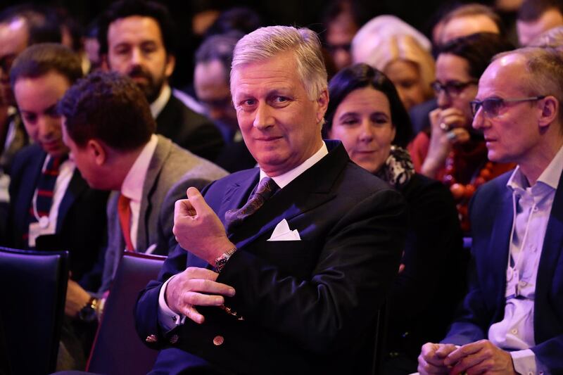 King Philippe of Belgium, sits in the audience for the panel with Greta Thunberg, climate activist, on the opening day of the World Economic Forum in Davos, Switzerland. Bloomberg