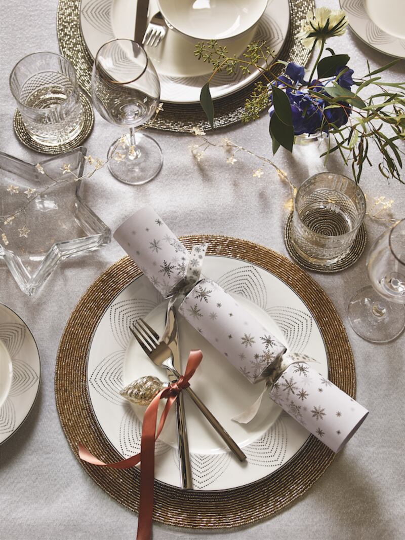 Luxury linens and chic glassware will elevate any table setting. Photo: Marks & Spencer