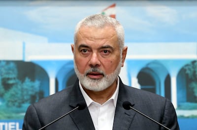 File Photo: Ismail Haniyeh, the leader of the Palestinian militant group Hamas. AP