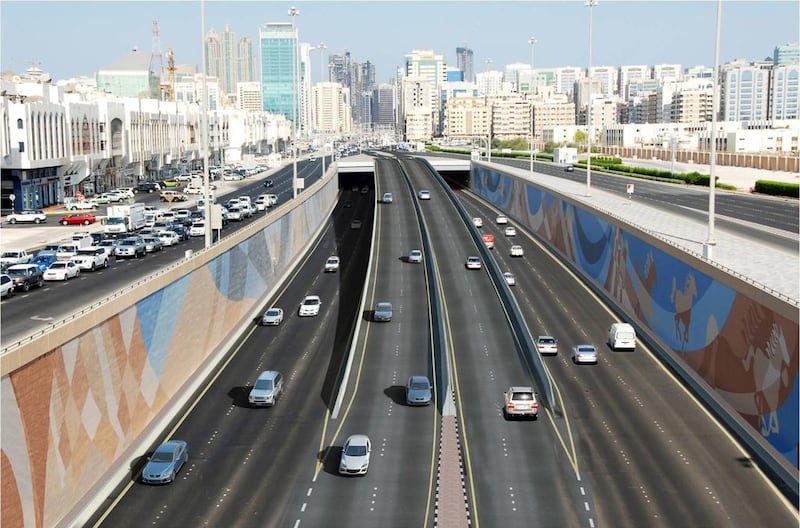 The work includes building a 400-metre slipway between Sheikh Zayed Surface Street and Sheikh Zayed Street Tunnel between Al Falah Street and Hazza Street junction. Courtesy Abu Dhabi City Municipality