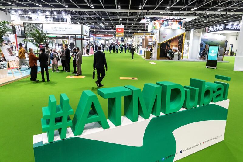 First day of the 2021 Arabian Travel Market exhibition opens at the World Trade Center in Dubai on May 16 th, 2021. General image from the first day.Antonie Robertson / The National.Reporter: None for National.
