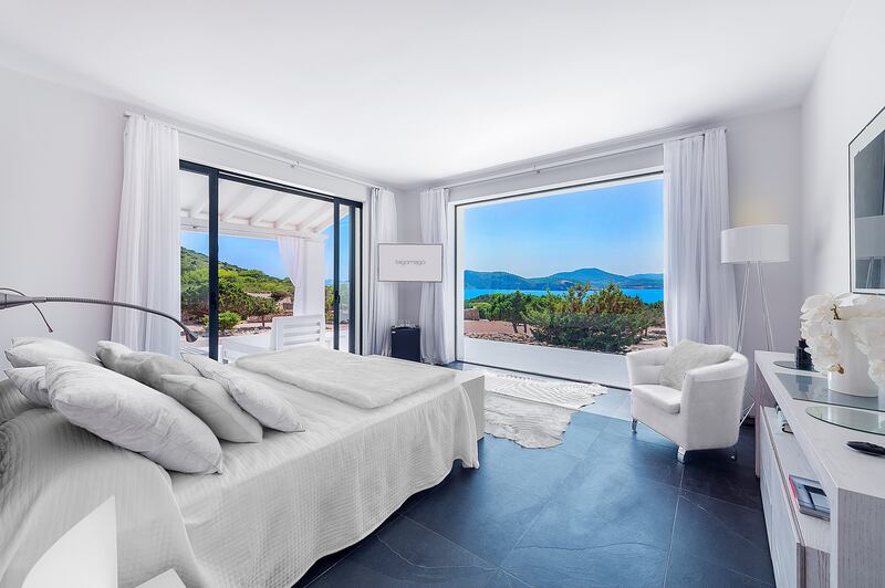 The villa offers expansive sea views from all rooms. Courtesy Sotheby's International Realty