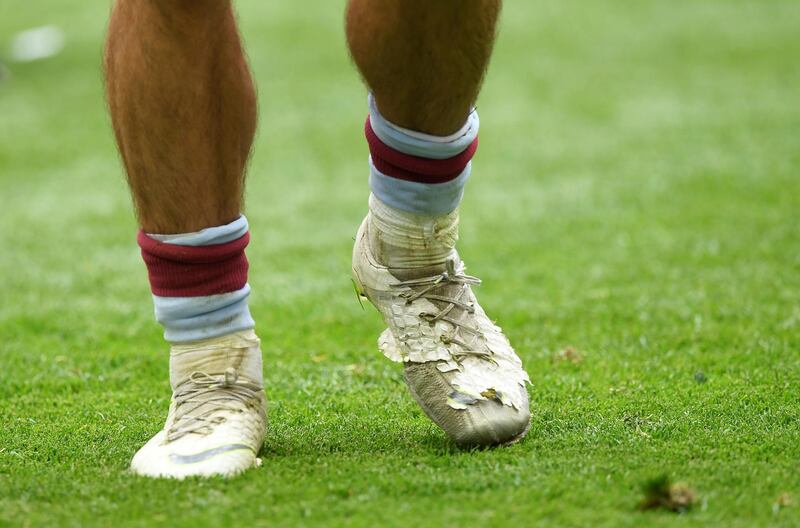 Jack Grealish's boots after the game. Action Images via Reuters