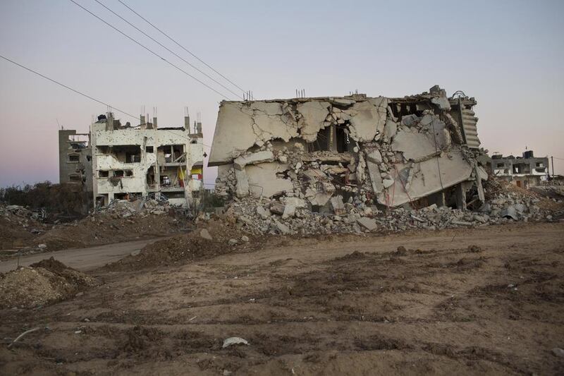 Villas in Shajaya, Gaza, destroyed by the Israeli Defense Force in the August war, 2014, Palestine.