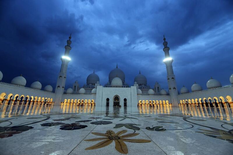 A general view of the Sheikh Zayed Mosque in Abu Dhabi. AFP / Karim Sahib