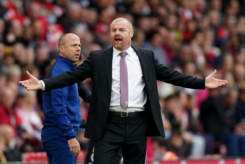 File photo dated 23-10-2021 of Burnley manager Sean Dyche Who has been sacked the club have announced.. Issue date: Friday April 15, 2022.