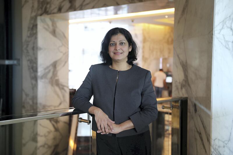 DUBAI , UNITED ARAB EMIRATES , SEP 20  ��� 2017 : - Dr Kavita Karnik , Director , Nutrition, Innovation & Commercial Development , TATE & LYLE  after the interview regarding the Sugar Tax at the Bonnington hotel in Jumeirah Lake Towers in Dubai. ( Pawan Singh / The National ) Story by Nick Webster 