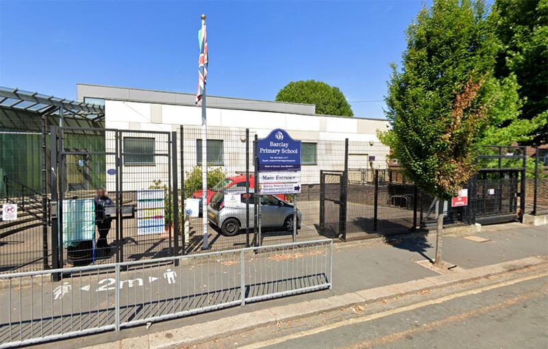 Barclay Primary School in east London said it received bomb threats and 'racial allegations of anti-Muslim prejudice'. Photo: Google