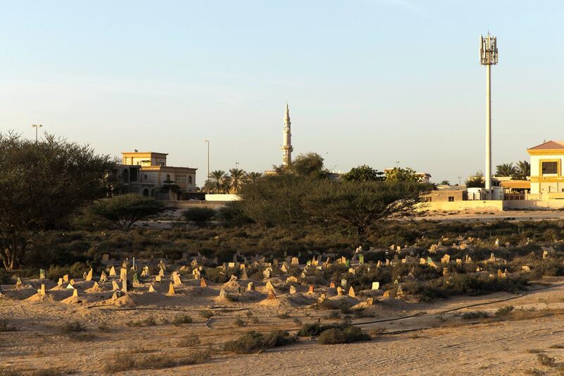 ShaÕam, United Arab Emirates, November 22, 2017:     General view of a graveyard in ShaÕam village, in northern Ras al Khamiah on November 22, 2017. Christopher Pike / The National

Reporter: Anna Zacharias
Section: News