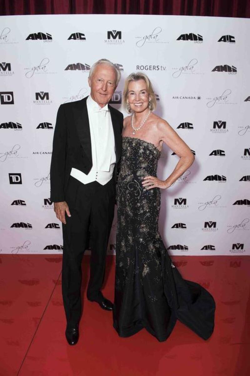 Galen Weston, left, and Hilary Weston arrive at the 2nd Annual AMBI Gala at The Ritz-Carlton Hotel on Wednesday, Sept. 7, 2016, in Toronto. (Photo by Arthur Mola/Invision/AP)