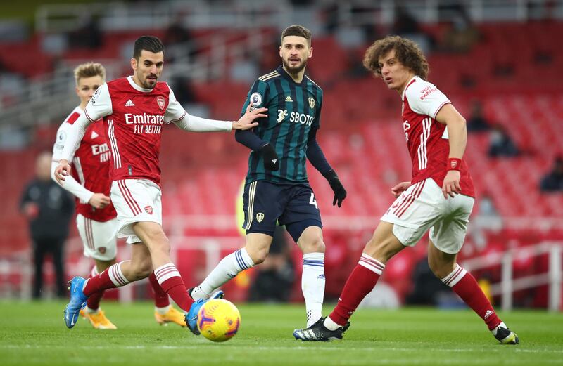 Mateusz Klich - 4: Curled shot from outside the box over bar after 20 minutes but Pole struggled to stem the tide of Arsenal attacks. Hooked at half time. Getty