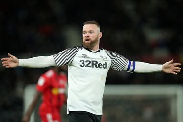 Soccer Football - Championship - Derby County v Fulham - Pride Park, Derby, Britain - February 21, 2020 Derby County's Wayne Rooney reacts Action Images/Molly Darlington EDITORIAL USE ONLY. No use with unauthorized audio, video, data, fixture lists, club/league logos or "live" services. Online in-match use limited to 75 images, no video emulation. No use in betting, games or single club/league/player publications. Please contact your account representative for further details.