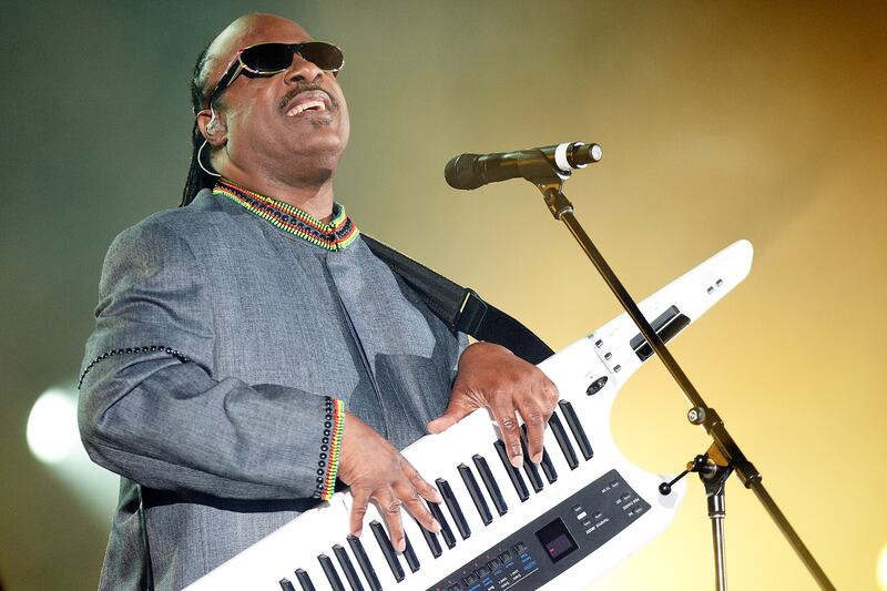ABU DHABI, UNITED ARAB EMIRATES – March 18, 2011: Stevie Wonder performs at Yas Arena in Abu Dhabi on Friday March 18, 2011.  ( Andrew Henderson / The National )

