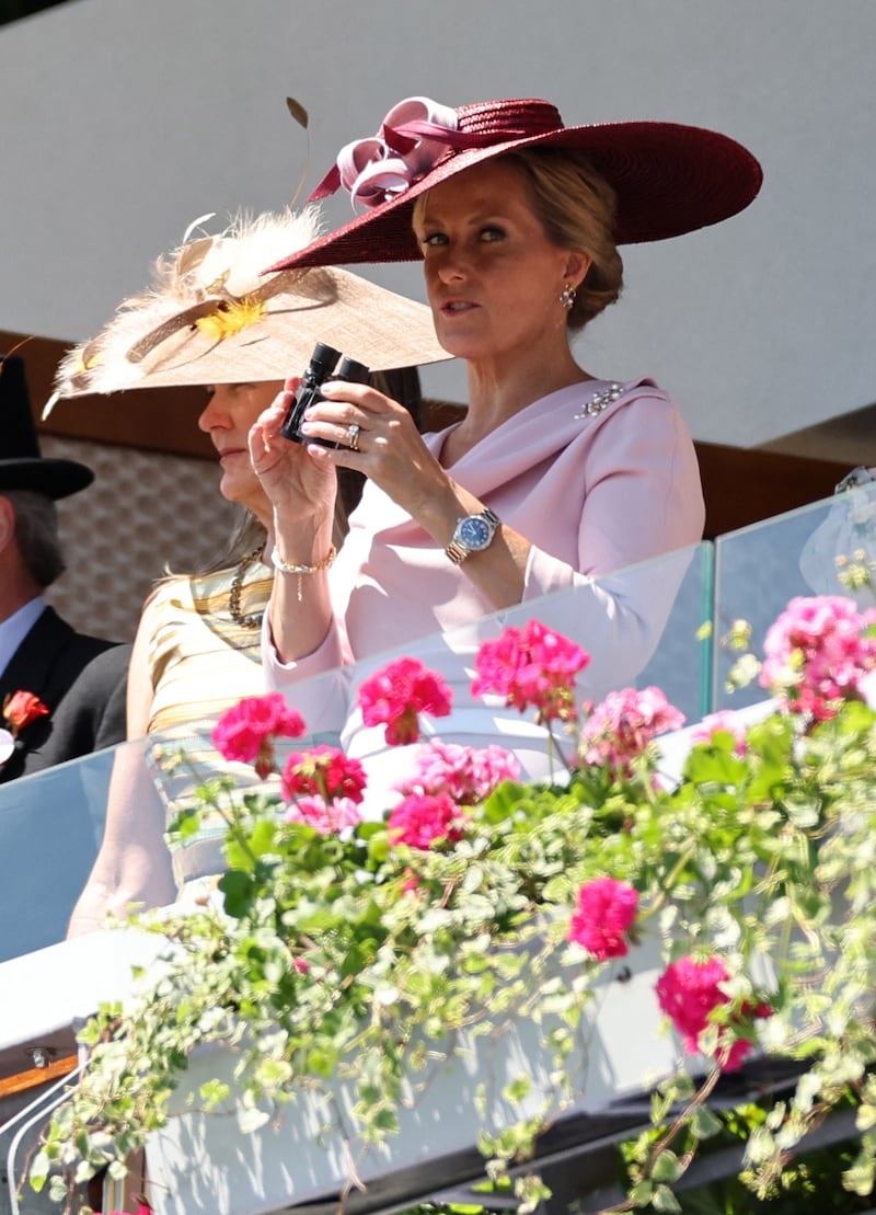 Sophie, Countess of Wessex, is seen ahead of the races. Reuters