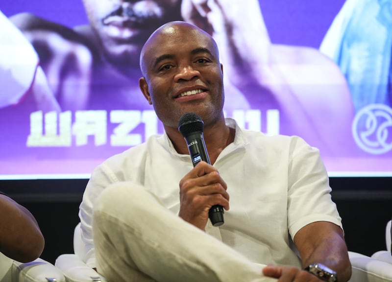 Former UFC middleweight king Anderson Silva attends a press conference at Dubai Sports Council. EPA
