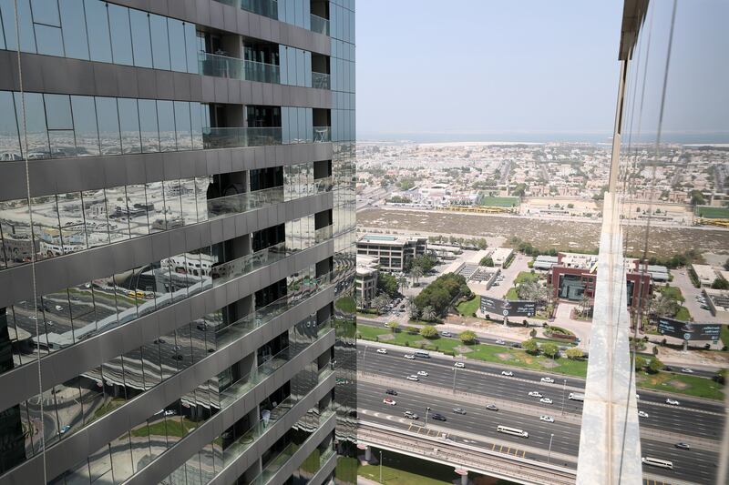 The balcony has views of the sea.