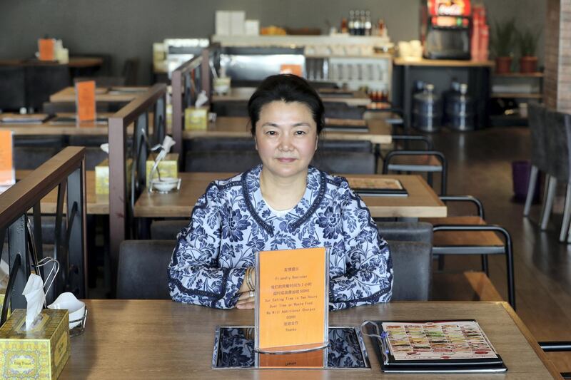 Dubai, United Arab Emirates - January 14, 2019: Restaurant owner Ming Yang. Guvlov Hotpot restaurant in Dubai charges customers Dh50 if they donÕt finish the food they order. Monday, January 14th, 2019 at Al Barsha, Dubai. Chris Whiteoak/The National