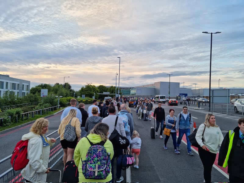 There were also long queues at Bristol airport. Photo: Paul Trueman/Twitter