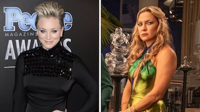 Kaley Cuoco (left) admitted she was "devastated" to lose a role to Kate Hudson. Photos: EPA, Netflix