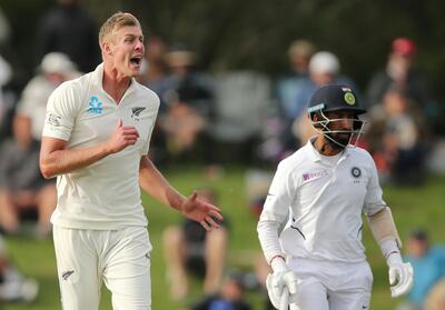 Cricket - New Zealand v India - Second Test - Hagley Oval, Christchurch, New Zealand - March 1, 2020   New Zealand's Kyle Jamieson appeals for a wicket  REUTERS/Martin Hunter