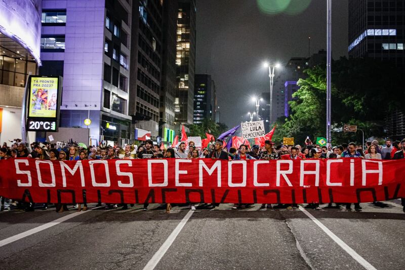 Pro-democracy demonstrators took to the streets of Sao Paulo on Monday to demand accountability for the supporters of former president Jair Bolsonaro who attacked  the country’s top government institutions on Sunday. Bloomberg