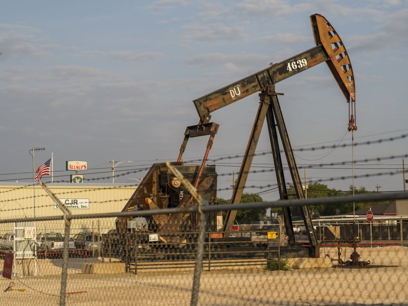 Pump jacks extract oil in Denver City, Texas, US. Oil continues to rise on supply concerns and higher demand. Bloomberg
