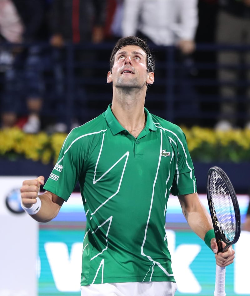Novak Djokovic was awarded UAE's golden card visa after the final on Saturday. EPA