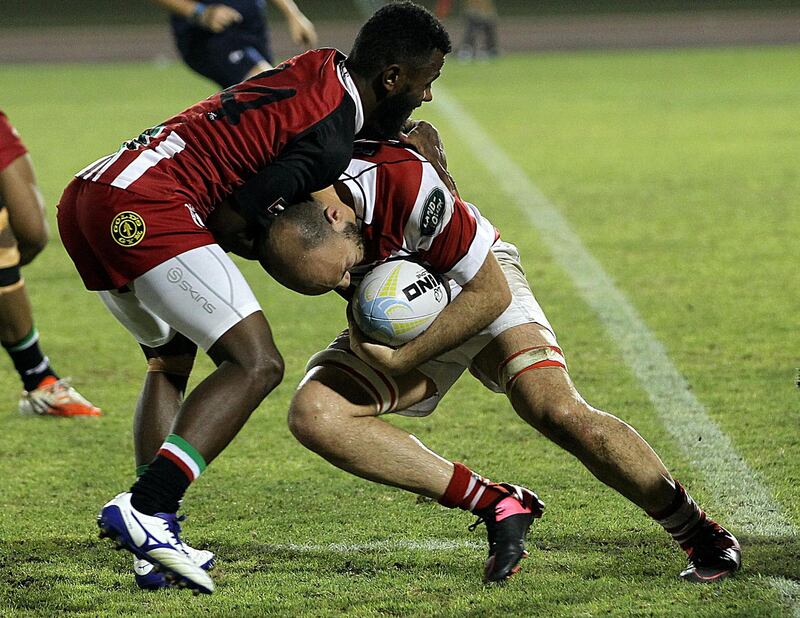 Dubai, April 27, 2018: UAE v Gibraltar in action during the international friendly match at the Dubai Sports City in Dubai. Satish Kumar for the National / Story by Paul Radley