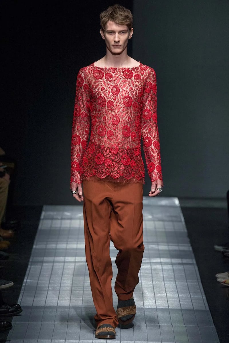 Lace for men from the autumn/winter 2015 collection