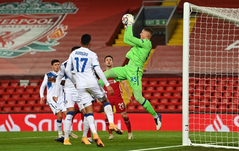 ATALANTA RATINGS: Pierluigi Gollini – 6, The goalkeeper was not tested by Liverpool and had a surprisingly quiet night at Anfield. EPA