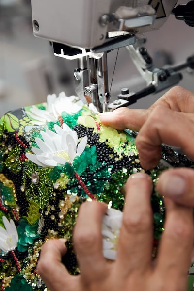Precis's beadwork on the Lady Dior bag. Photo: Christian Dior
