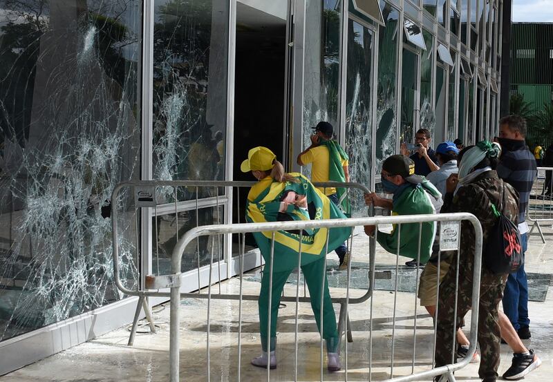 Brazil's Supreme Court building was one of those attacked. AFP