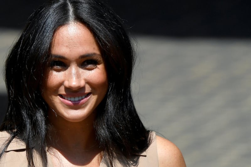 FILE PHOTO: Britain's Meghan Markle, Duchess of Sussex, leaves after meeting academics and students for a roundtable discussion on female access to higher education with the Association of Commonwealth Universities, at the University of Johannesburg, Johannesburg, South Africa, October 1, 2019. REUTERS/Toby Melville/File Photo