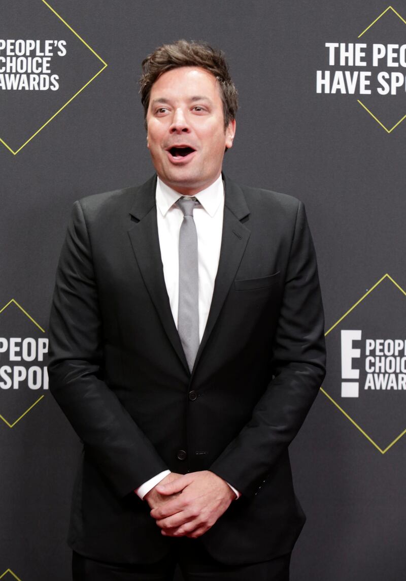 Jimmy Fallon arrives at the 2019 People's Choice Awards in Santa Monica, California, on Sunday, November 10, 2019. Reuters