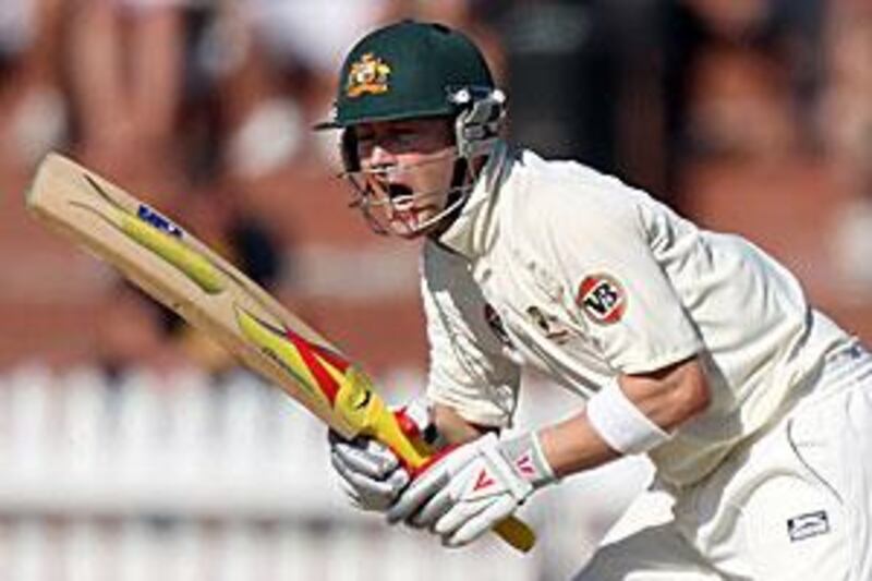 Michael Clarke on his way to a century last week.