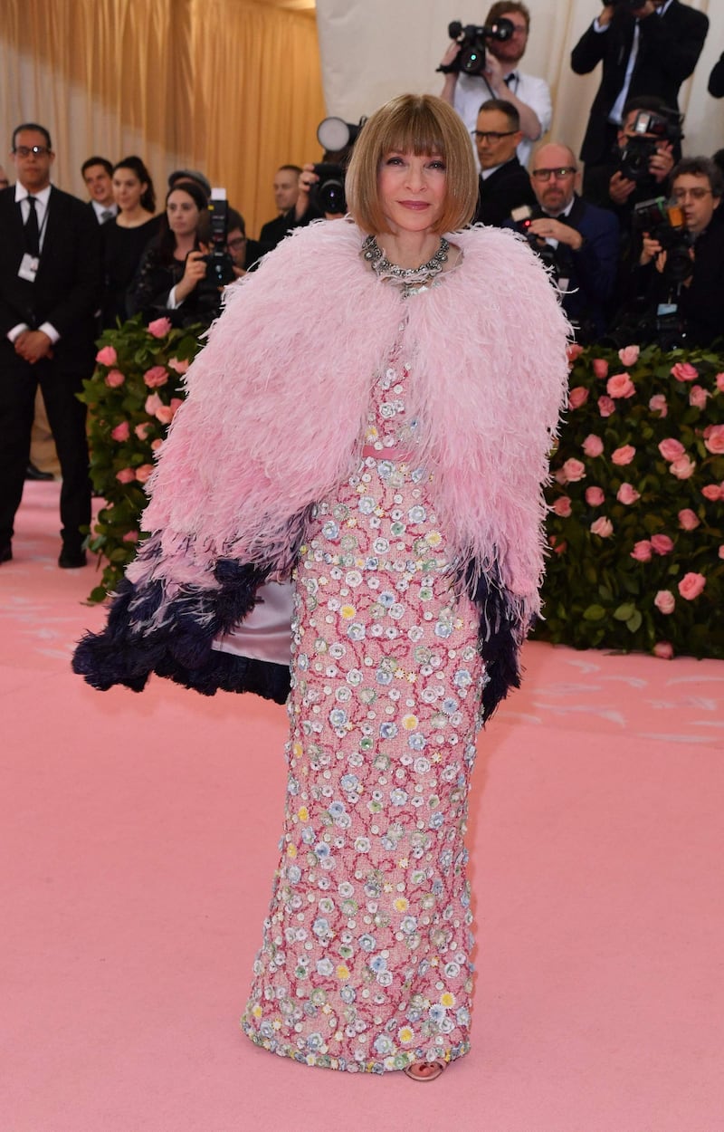 'Vogue' editor Anna Wintour arrives at the 2019 Met Gala in New York on May 6. AFP