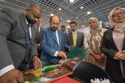 Sheikh Dr. Sultan bin Muhammad Al Qasimi, Ruler of Sharjah, visited the Frankfurt Book Fair 2018.  Sharjah Media Corporation