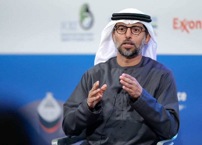 Abu Dhabi, United Arab Emirates, January 8, 2020.  
UAE Energy Forum 2020-AUH.
   H.E. Suhail Al Mazrouei, Minister of Energy & Industry, United Arab Emirates 
Victor Besa / The National
Section:  NA
Reporter:   Jennifer Gnana