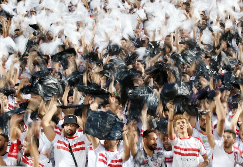 General view of Zamalek fans in the stands. Reuters