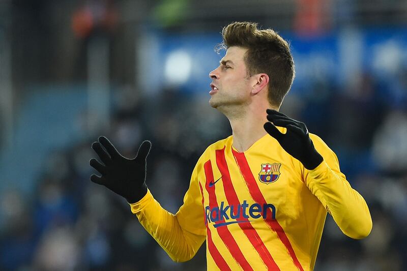 Gerard Pique – 7. Two goal-bound attempts off him from set-pieces. His side looked shattered after Thursday’s extra time defeat against Athletic Bilbao. AFP