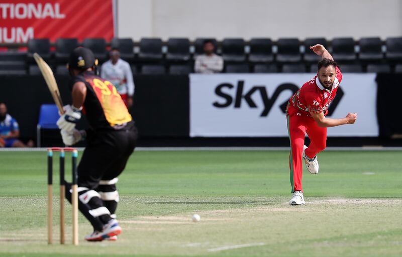 Fayyaz Butt of Oman in action.