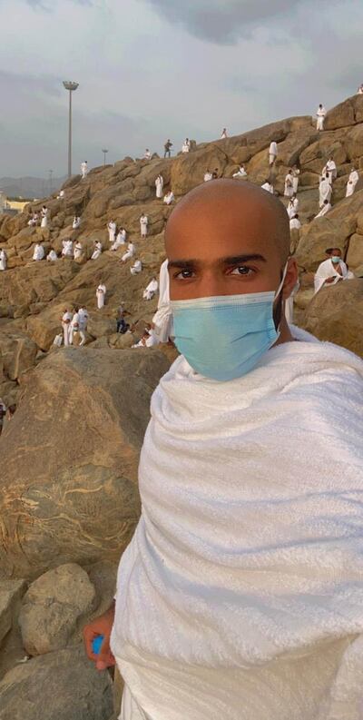 Dr Hamza Alherz at mount Arafat. Courtesy Dr Hamza Alherz